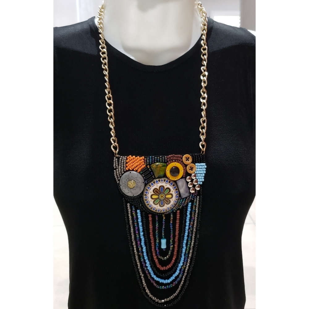 NEW Boho Native American Beaded Necklace - Picture 9 of 10